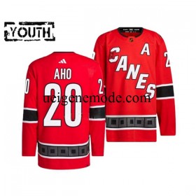 Kinder Carolina Hurricanes Eishockey Trikot SEBASTIAN AHO 20 Adidas 2022-2023 Reverse Retro Rot Authentic